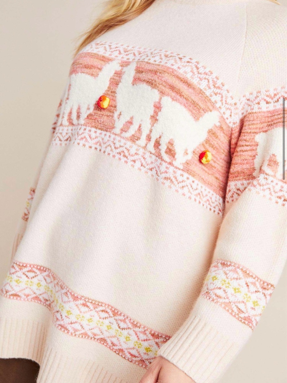 Anthropologie Aimee Alpaca Pom Pom Sweater - Picture 3 of 5